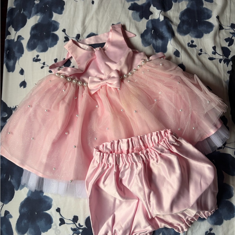 American Princess Pink Satin Dress